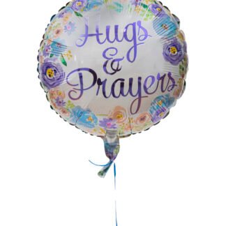 hugs and prayers helium balloon