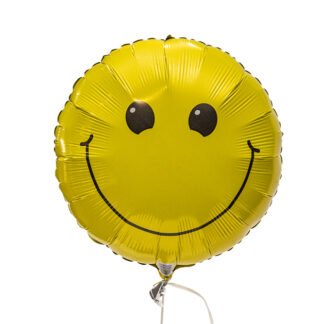 smiley face helium balloon
